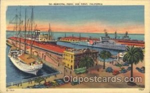 Municipal Piers San Diego CA,USA Steamer Ship Unused 