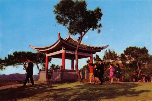 Roadside pavilion at Lukmachow, Hong Kong, China ca 1970s Vintage Postcard