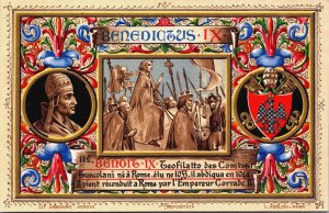 Lit Armino Genova L. Ferloni Rome Vatican Pope Benedictus IX Postcard C094