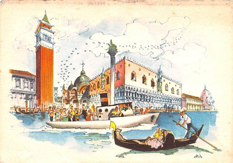 Canal Scene Italy Postal Used Unknown 