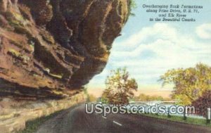 Overhanging Rock - Elk River, Missouri MO Postcard