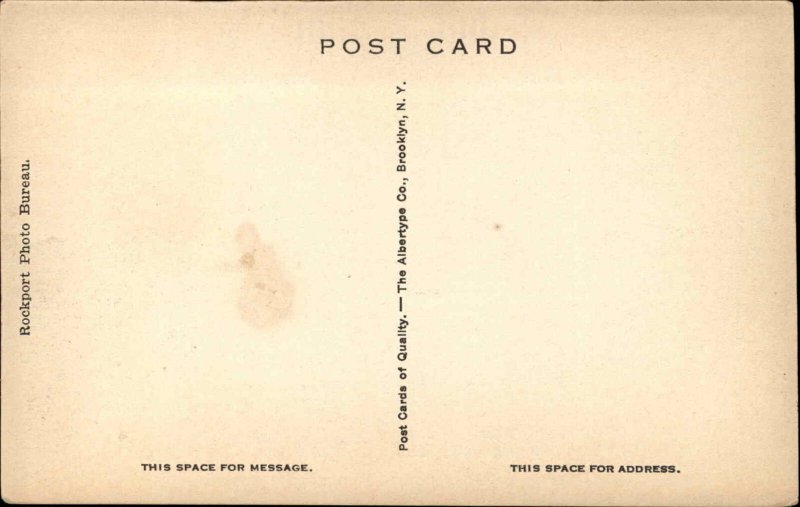 ROCKPORT MA Straitsmouth Point Lighthouse Old Postcard 