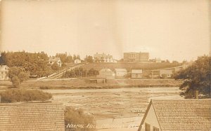 Machias ME Normal Hill Shore View  Real Photo Postcard.