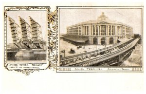 Massachusetts Boston  South Terminal , Three Tower Bridges