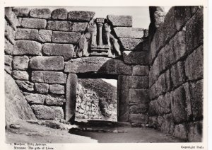 Greece Mycenae The Gate Of Lions Real Photo