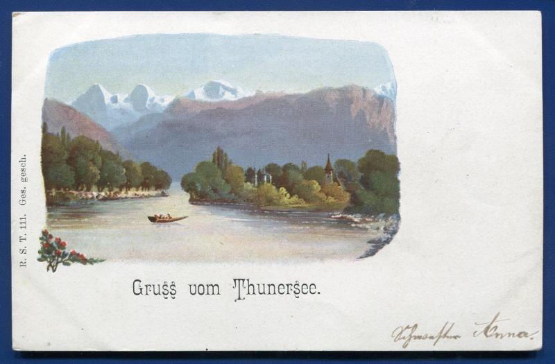 Gruss aus Thunersee Switzerland postcard