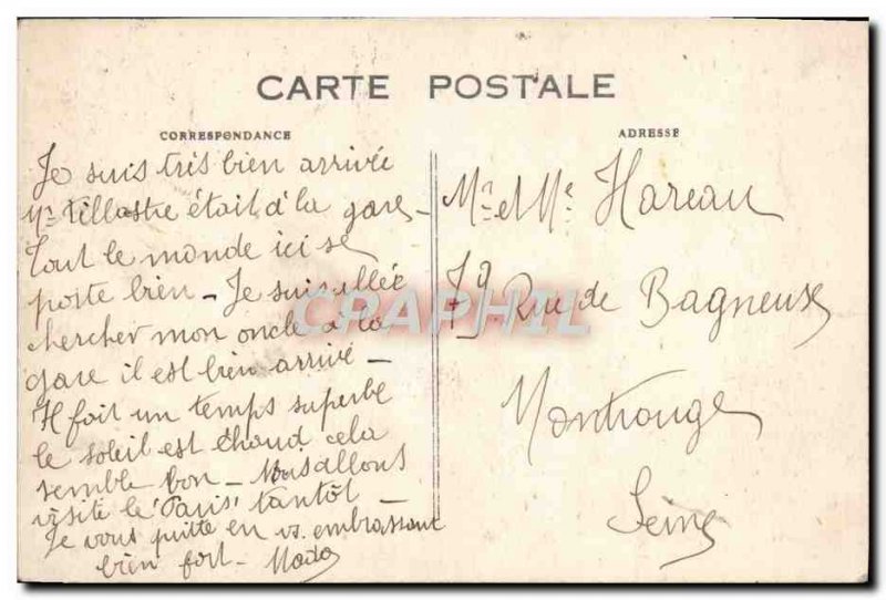 Old Postcard Le Havre L & # 39Hotel Town and garden