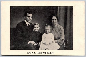 Hjorring And Lokken Denmark 1923 Missionary Postcard Minister Jens Ikast Family