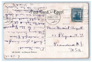 1922 Cairo The Mosque of Kalaoun Advertising Egypt Posted Foreign Postcard