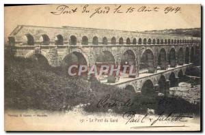 Old Postcard The Pont Du Gard