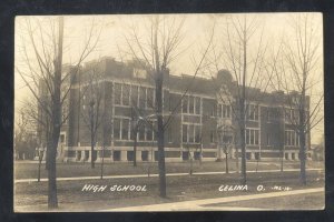 RPPC CELINA OHIO HIGH SCHOOL BUILDING KARDO VINTAGE REAL PHOTO POSTCARD