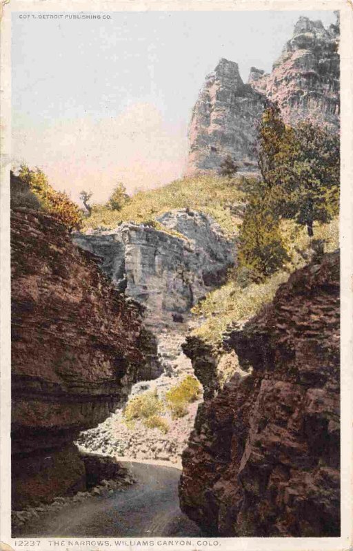 The Narrows Williams Canyon Colorado 1947 Phostint postcard