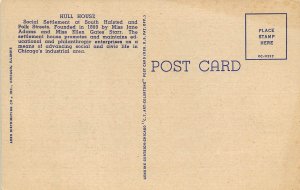Chicago Illinois 1940s Postcard Hull House 