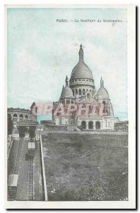 Old Postcard Paris Basilica of Montmartre