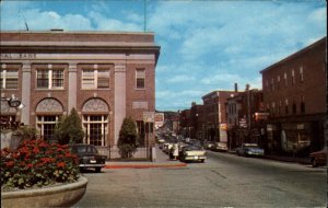 Berlin New Hampshire NH Coca Cola Street Scene Classic Cars Vintage Postcard