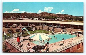 SOUTH RATON, NM New Mexico ~ SANDS MANOR MOTEL Pool c1960s Roadside Postcard