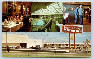 1960 Albuquerque New Mexico NM Vintage Postcard Four Seasons Motor Inn Multiview