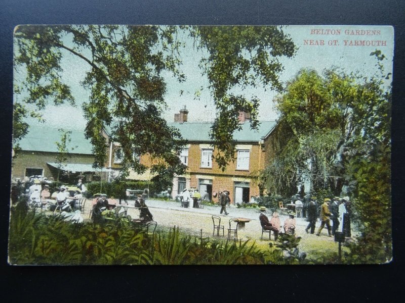 Norfolk Great Yarmouth 2 x BELTON GARDENS c1908 Postcards