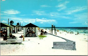 Vtg 1950s Wayside Park Picnic and Beach Area Panama City Florida FL Postcard