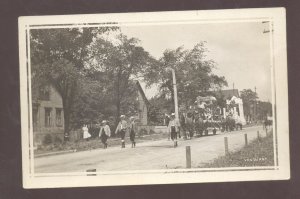 RPPC ROSELAND ILLINOIS FOURTH OF JULY PARADE CHILDREN REAL PHOTO POSTCARD
