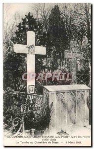 Old Postcard From Jubilee Souvenir Of Death From M Dupont Tomb At Cemetery In...