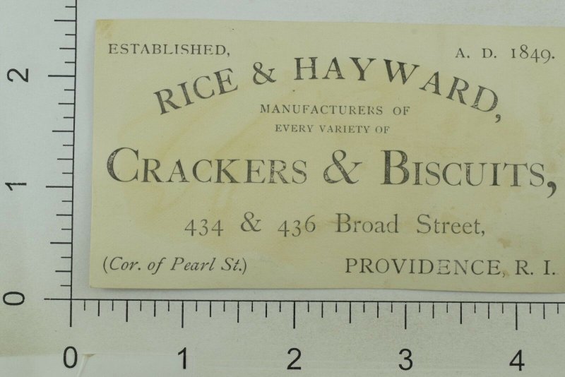 1870 World's Fair Building Rice & Hayward Crackers Victorian Trade Card P33