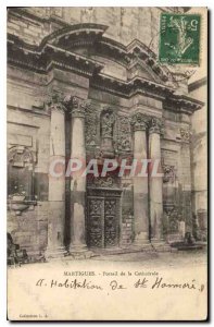 Old Postcard Martigues the Cathedral Portal