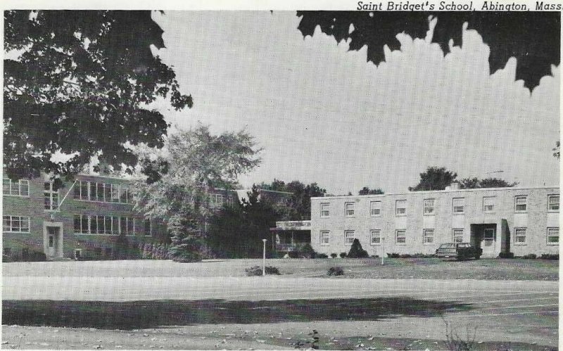 1960s postcard, Saint Bridget's School, Abington, Mass.