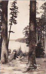 Minnesota Itasca State Park Scene Showing Lake 1929 Real Photo RPPC