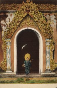 burma, Gate of a Buddhist Pagoda (1910s) Italian Mission Postcard
