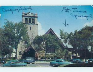 1950's OLD CARS & CHURCH SCENE Laconia New Hampshire NH p4364