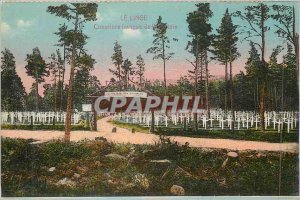 Old Postcard linen cemetery french Army