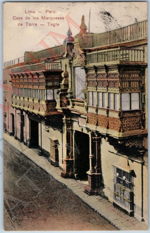 c1900s Lima Peru Casa de los Marqueses de Torre Tagle Andreu EA Magot Photo A194