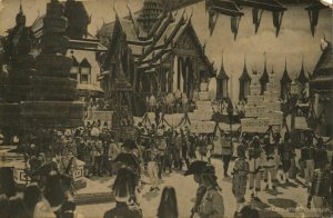 siam thailand, King Rama VI Vajiravudh during Crowning, Royalty (1910) Postcard