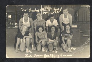 RPPC JOPLIN MISSOURI POP BRADEN'S ATHLETIC SHOW VINTAGE REAL PHOTO POSTCARD MO