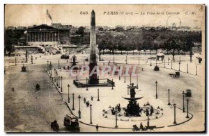 Old Postcard Paris's Place de la Concorde