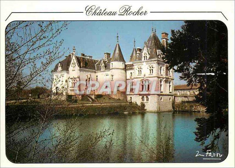 Postcard Modern Rock Chateau St Mathieu Haute Vienne Castle Rock built in the...