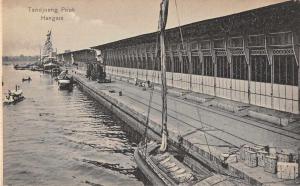 Tandjoeng Priok Indonesia Hangars Docks Antique Postcard J65180