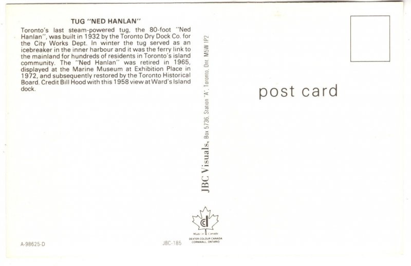 Tug Boat Ned Hanlan, Toronto, Ontario
