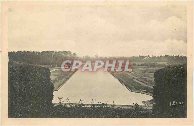 Old Postcard Chateau de Sceaux View of the Grand Canal Taking the railing of ...