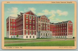 Texas~Dallas-Lisbon~United States Veterans Hospital~1940~Linen Postcard