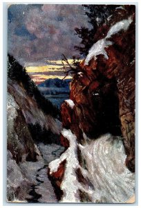 1907 In The Alps Corner of Aar Glacier Switzerland Oilette Tuck Art Postcard