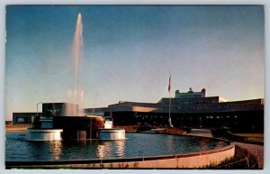 Greater Pittsburgh Airport Fountain, Pittsburgh Pennsylvania, Vintage Postcard