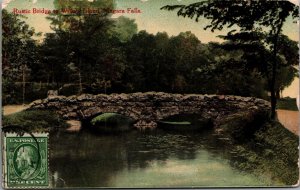 USA Niagara Falls Rustic Bridge Willow Island Vintage Postcard 09.94