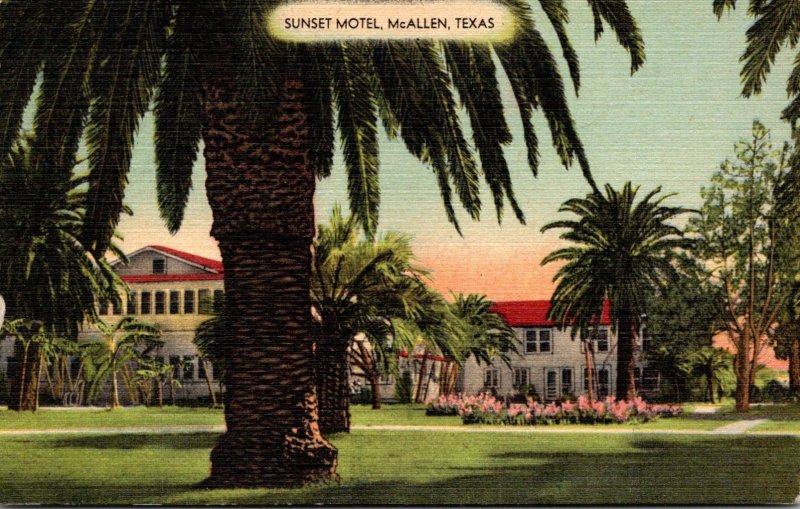 Texas McAllen Sunset Motel 1948