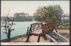 Essex Postcard - Rustic Bridge, Connaught Waters, Chingford  RS6626