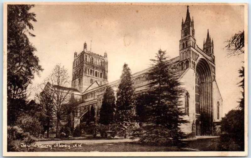 Postcard - Tewkesbury Abbey - Tewkesbury, England