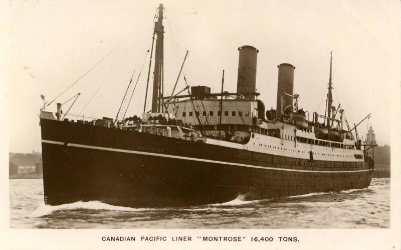 Canadian Pacific Liner Montrose.   *RPPC