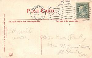 Cedar Falls Iowa~Cedar River & Mill~1909 Mc Kee School Supplies Postcard