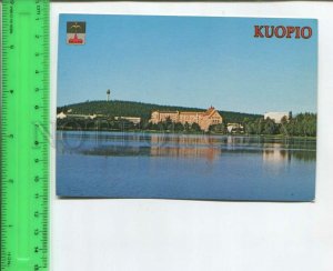 475289 Finland coat of arms Kuopio Valkainen Pond in the distance Pujo Tower Old